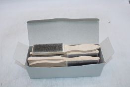 Twelve Lessmann Steel File Cleaning Brush, 250 X 40mm