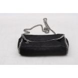 Stella McCartney Falabella Mini Vegetarian Brushed-Leather Shoulder Bag, Black. Used, Some Marks to