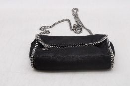 Stella McCartney Falabella Mini Vegetarian Brushed-Leather Shoulder Bag, Black. Used, Some Marks to