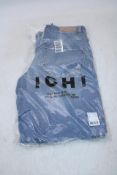 Ichi Twiggy Raven Jeans, Light Blue, Size 32 Cropped