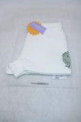 Two Pairs Samii Ryan Smiley Flourished Waffle Shorts, White, Size S