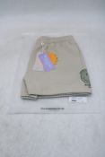 Two Pairs Samii Ryan Smiley Flourished Waffle Shorts, Tan, Size S