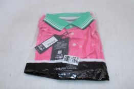 Galvin Green Men's Miguel Polo Shirt, Pink/Golf Green, Size L