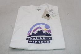 Carhartt Rising Helix Short Sleeve T-Shirt, White, Size S