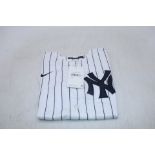 Nike New York Yankees Home Striped Jersey, White/Navy, Size S