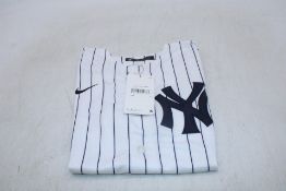 Nike New York Yankees Home Striped Jersey, White/Navy, Size S