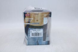 Three Packs of Levi's High Cotton Stretch Boxer Briefs, Black/ Grey Combo, Size S, 3 Pairs Per Pack