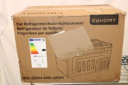 Euhomy ZBD-20 Car 21 Litre Refrigerator, Black, 12V. Box damaged