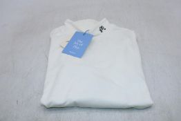 Malbon Rally Women's Mockneck, White, Size S