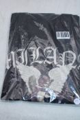 Milana Studios Heavyweight T-Shirt, Black Vintage Cherub, Size M