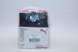 Six Packs Puma Comfort Stretch Briefs, Pack of 2, Black, Size M