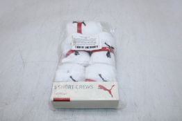 Eight Packs of Puma Men's Everyday Soft Cotton Crew Socks to include 2x UK 2.5-5, 1x UK 6-8, 5x UK 9