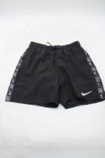 Three Nike Logo Tape Volley Swim Shorts, Black, Size 1x XS, 1x S, 1x L