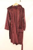 Chelsea Peers Fleece Dressing Gown, Burgundy, Size S