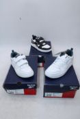 Three Reebok Children's Royal Prime 2.0 Trainers to include 1x White/Dark Blue, UK 2.5, 1x White/Dar