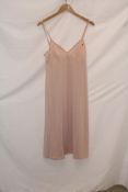 Zimmermann Nightwear Silk Spaghetti Strap Slip Dress, Beige, Size 1