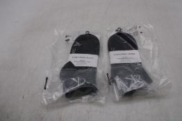 Five Packs of Calvin Klein Women's Quarter Cotton Socks, Black, 2 Pairs Per Pack