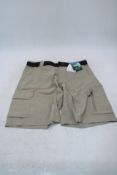 Columbia Silver Ridge Utility Cargo Shorts, Black/Beige, Size W32/L10