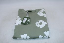 Denim Tears The Cotton Wreath T-Shirt, Khaki/White, Size XL