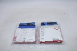 Five Packs Puma 2 Pack Boxer Briefs, Blue/Grey, Sizes 1x XL, 2x L, 2x M