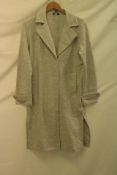 Monari Long Wool Cardigan, Grey, Size 38