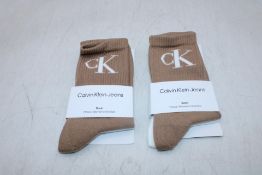 Nine Packs of Calvin Klein Women's Cotton Socks to include 3x One Size, Berry Red/White, 6x One Size