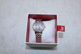 Wenger Urban Donnissima Stainless Steel Classic Analogue Watch, Blue/Silver/Gold