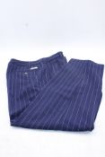 BLKVIS Striped Suit Trousers, Peacoat, Size L