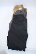 Three Ski Slim Fit Trousers to include 1x Size S, Black, 1x Size S, Grey, 1x Size S, Tan