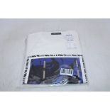 Frank Walder Long Sleeve T-Shirt, White/Dark Blue/Black, Size 16