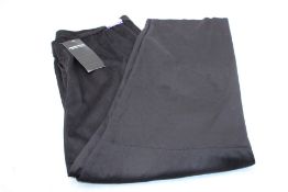 Frank Walder Brenda Midnight Spirit Faux Suede Trousers, Black, Size 18