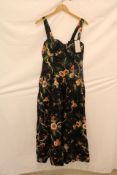 Cara Cara Santiago Midi Dress, Chintz Black, Size 10