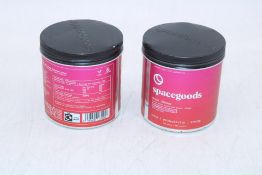 Four 240g Pots Spacegoods Lions Main Mushroom Moon Chews, Strawberry, Expiry 19/01/2027