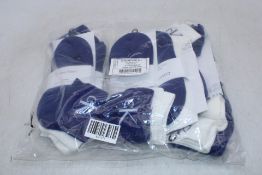 Six Packs of Calvin Klein Men's Quarter Socks, Blue/White, One Size, 2 Pairs Per Pack