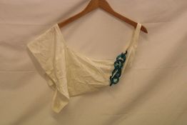 JW Anderson Chain Embellished Gabardine Halterneck Top, Ivory, UK 8