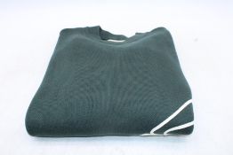 BLKVIS Queue Knitted Sweater, Green/White, Size L, No Label/As New