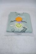 Two Samii Ryan Smiley Thermal Boxy Tee Shirts, Mint, Size S