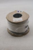 One Drum 3182Y 2 Core PVC Cable, White BS EN 50525-2-11, 100m Reel, 2x 0, 75 Sqmm, Drum Damaged