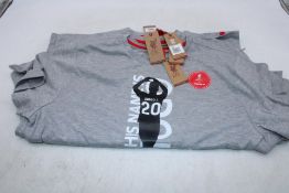 Five Liverpool Football Club Foundation Diogo Jota Forever 20 T-Shirt, Grey, Size L