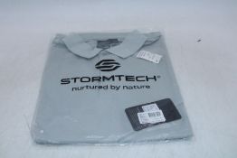 Three Stormtech PG1 H2X Dry Polo T-Shirt, Silver, Size XL