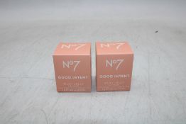 Five Pots of No7 Beauty Good Intent Silky Jelly Lip Mask, Hyaluronic Acid Shea Butter, 7g Per Pot