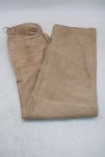 Sprwmn Suede Straight Leg Trousers, Sand, Size S
