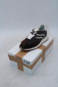 Russel & Bromley Eden Suede Lace Up Trainers, Dark Brown/White, EU 37. Box damaged