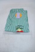 Samii Ryan Smiley Freshly Poplin Trousers, Green Stripe, Size S