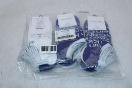 Six Packs of Calvin Klein Men's Sneaker Socks, Blue/White, UK 6-8, 3 Pairs Per Pack