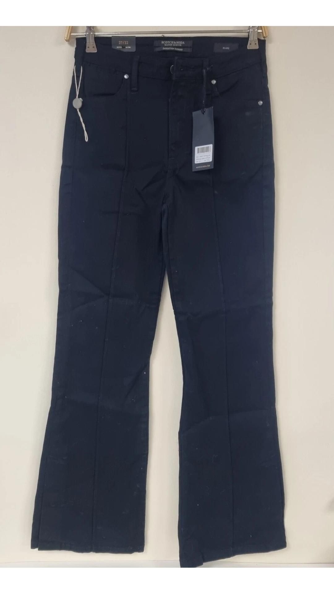 Scotch & Soda Womens Flared Jeans, Black, Size 27/32