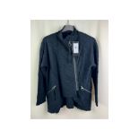 Grizas Women's Zippers Embellished Wavy Cotton Jacket, Black, Small