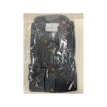 Two Kronstadt Men's Dean Diego Cotton Slim Fit Shirt, Dark Grey, Medium