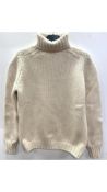 Olene Women's Geelong Lambswool Roll Neck Sweater, Almond White, Size S