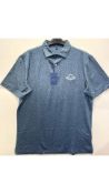 Peter Millar Crown Crafted PM CS Tech Polo Shirt "Portmarnock Golf Club", Blue, Size M